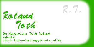 roland toth business card